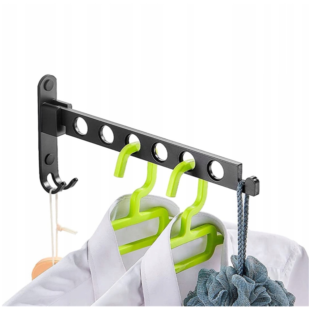 Rozkládací Věšák Na Oblečení, Nástěnná Tyč, Skládací Sušák