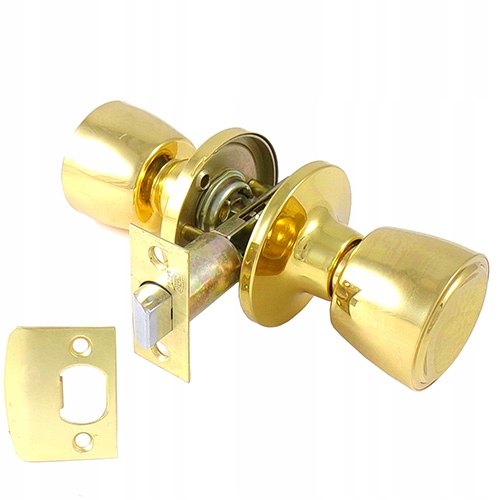 Gałka Klamka do drzwi pokojowych Mosiądz Złota lak Kod producenta 11114