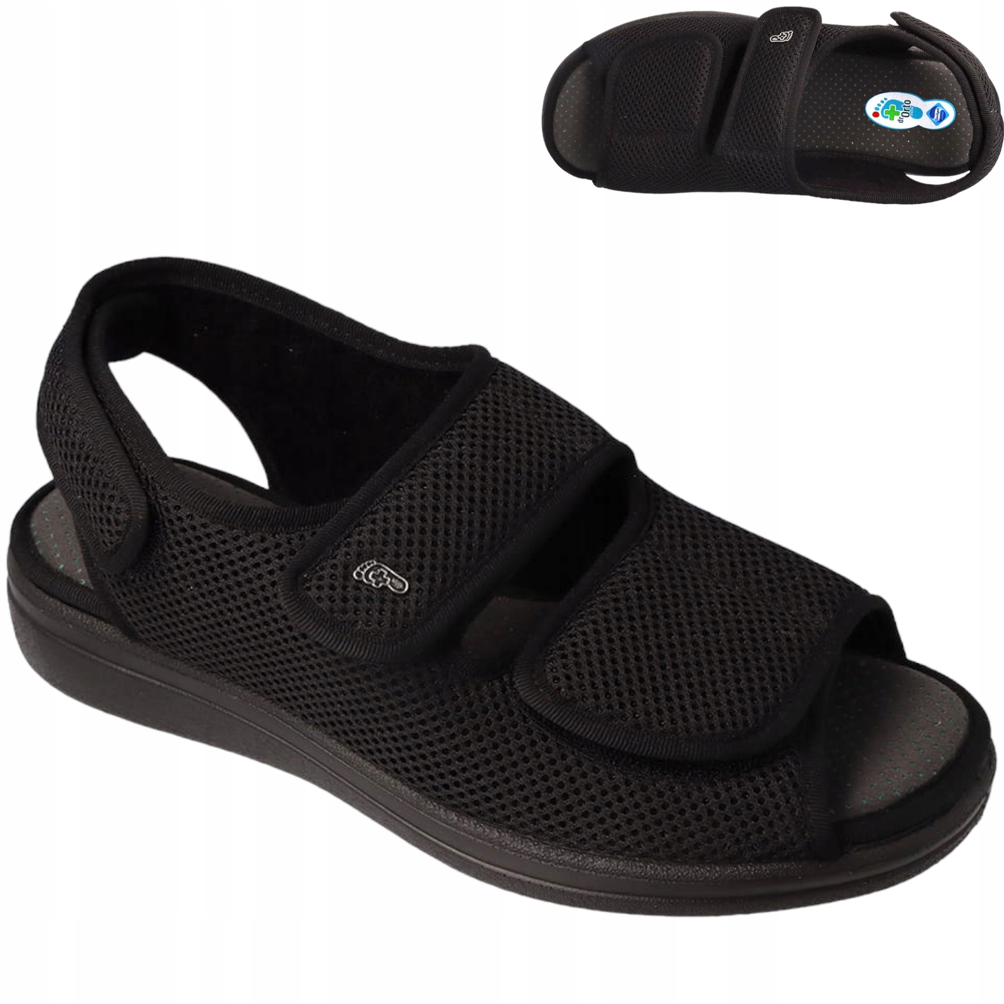 Pánské sandály Papuče Na Suchý Zip Dr Orto 077M Zdravotní černé 47