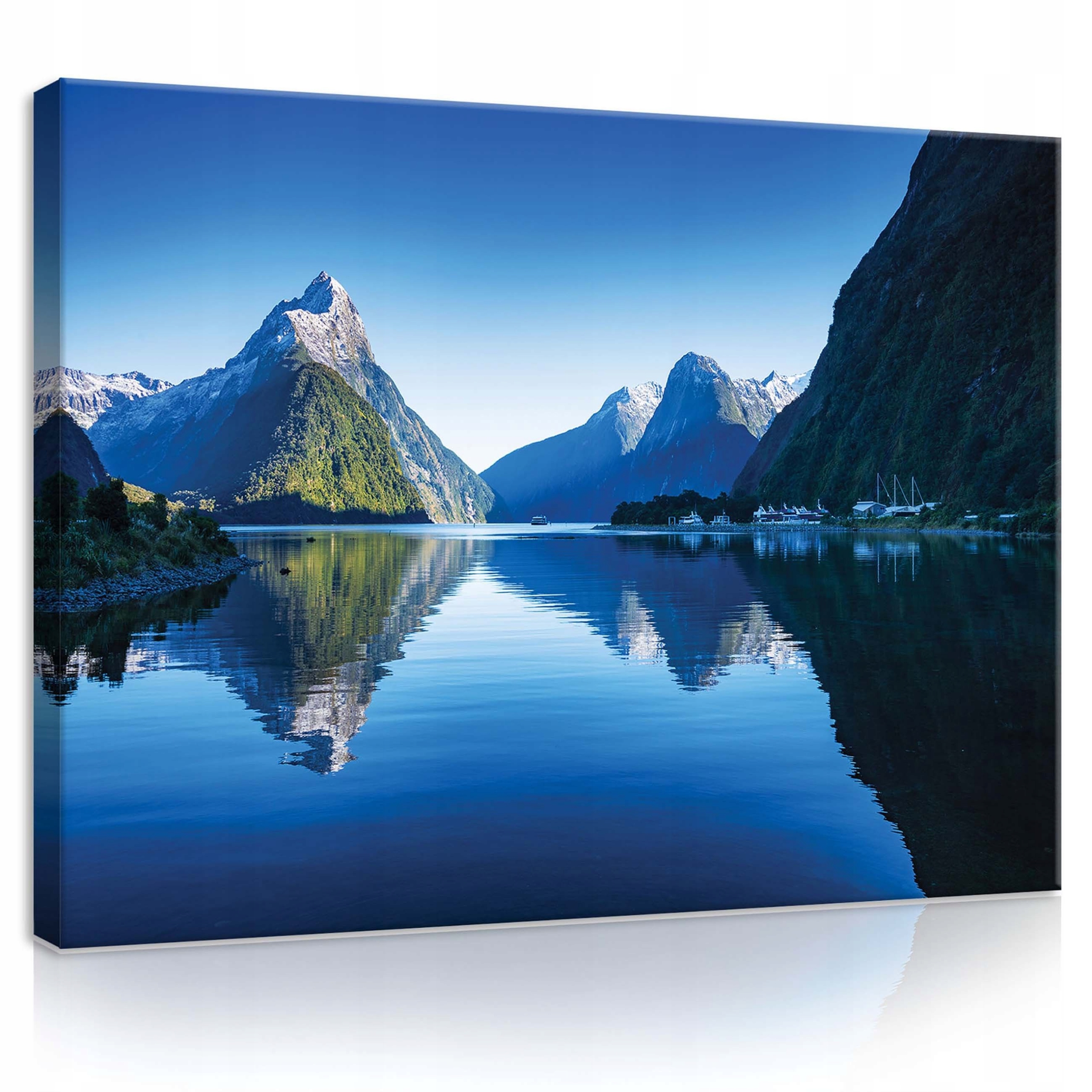 Obraz 80x60 Milford Sound Nový Zéland hory jezero panorama klid příroda