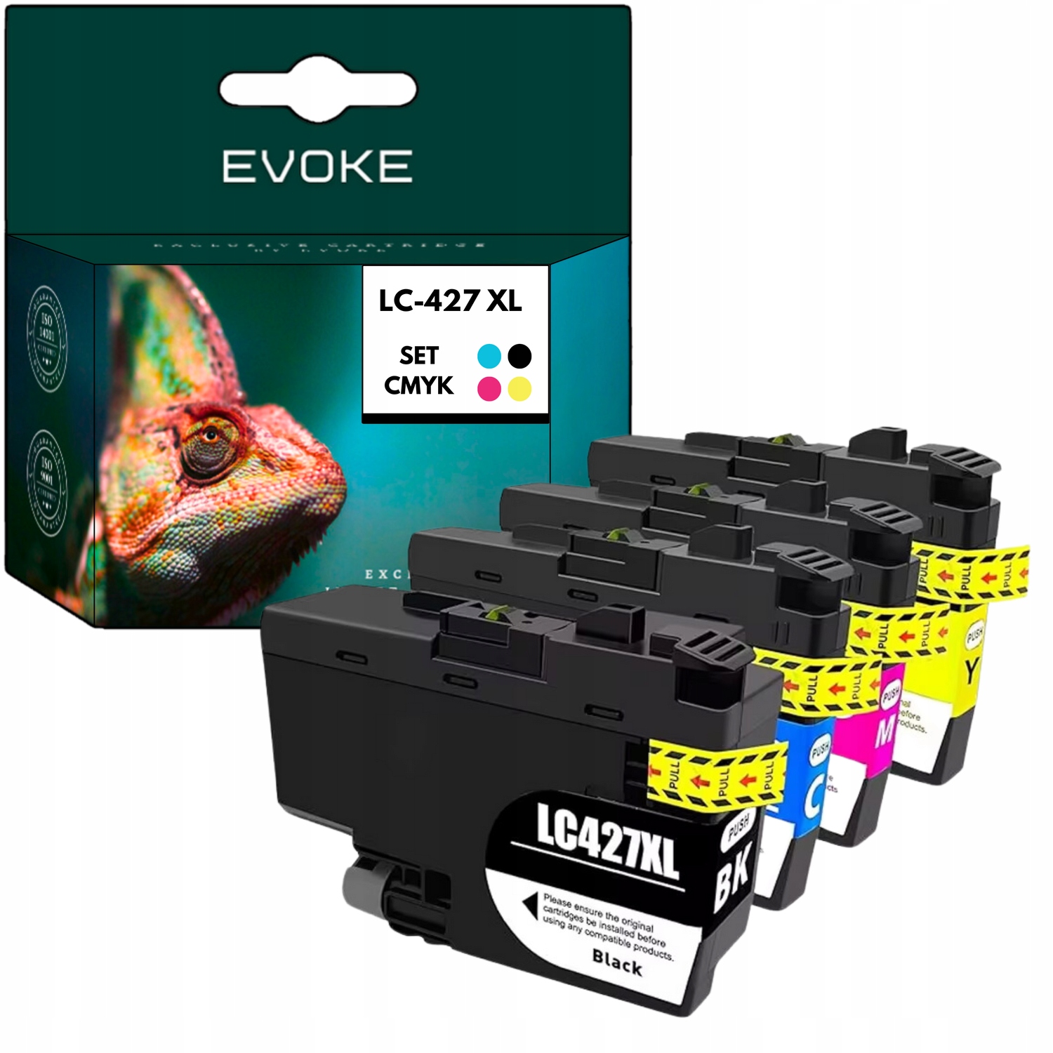 4x atrament do tlačiarne Brother LC427 XL čierny sada farieb LC 427 Cmyk