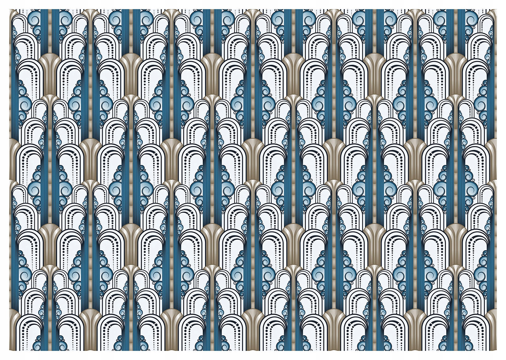 Vliesová fototapeta Oblouky a čáry Abstrakce Geometrie Světle Modrá 368x254 lepidlo