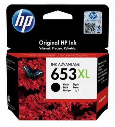 N Tusz, kartridż do Hp 653xl bk, czarny, Wersja XL, 653 xl, Ink Advantage