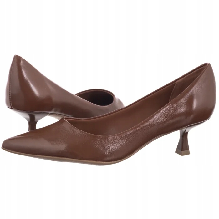 Kožené dámské lodičky Nepeke Amira Conhaque Hnědé