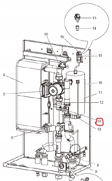 290550 S70C64266 FLOW SENSOR CZUJNIK PRZEPŁYWU Mitsubishi Electric
