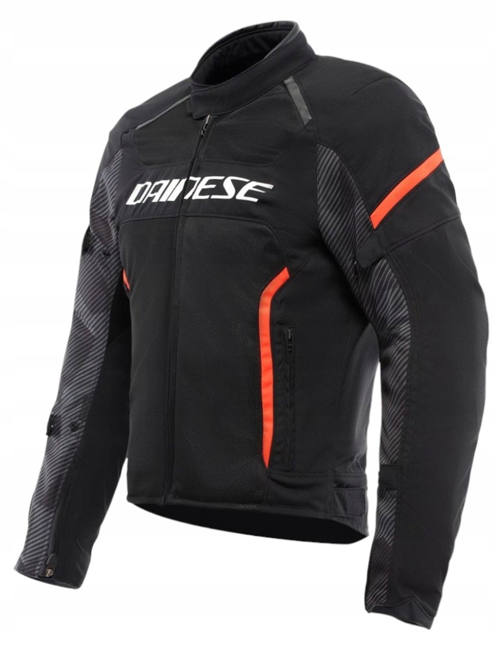 Bunda Dainese Air Frame 3 Tex 48 Čierna/Čierna/Fluo-Red