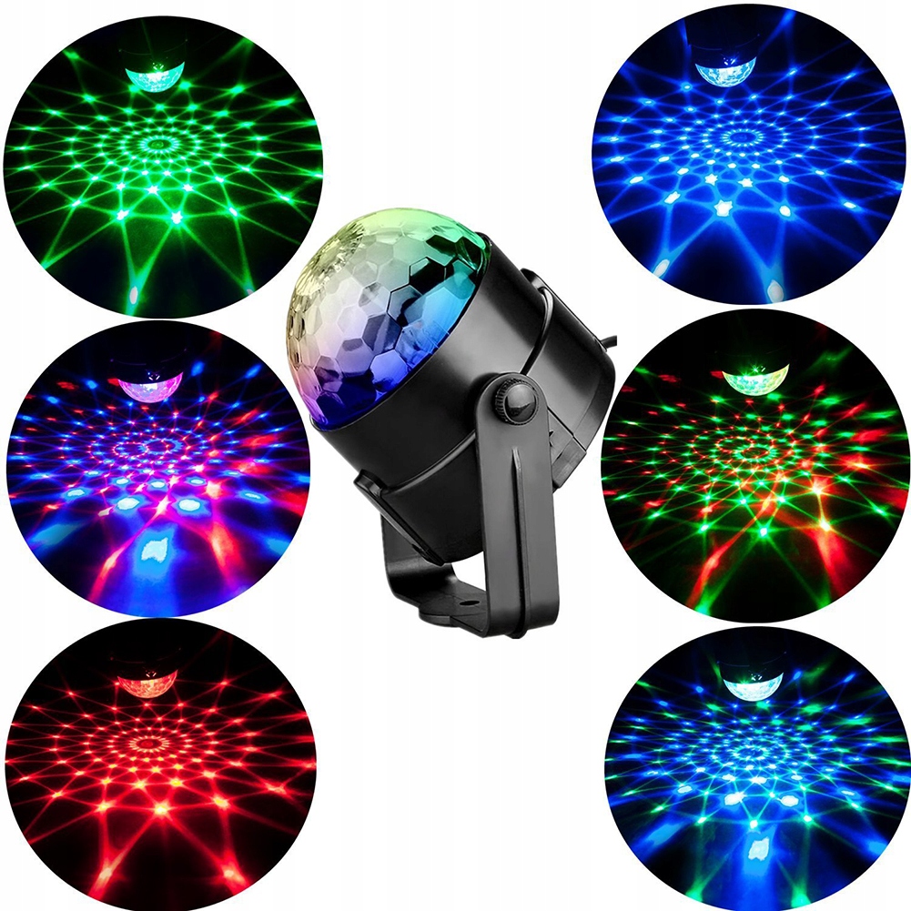 Projektor dyskotekowy kula disco reflektor LED RGB EAN 5900779931589
