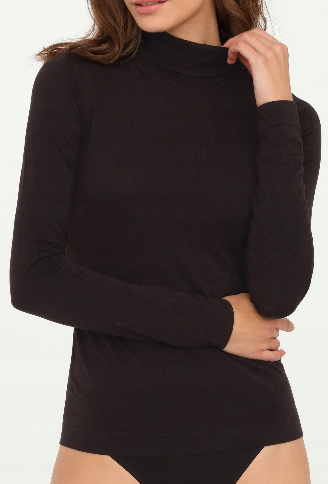 GATTA KEEP HOT czarny klasyczny golf damski, XL Kolor czarny