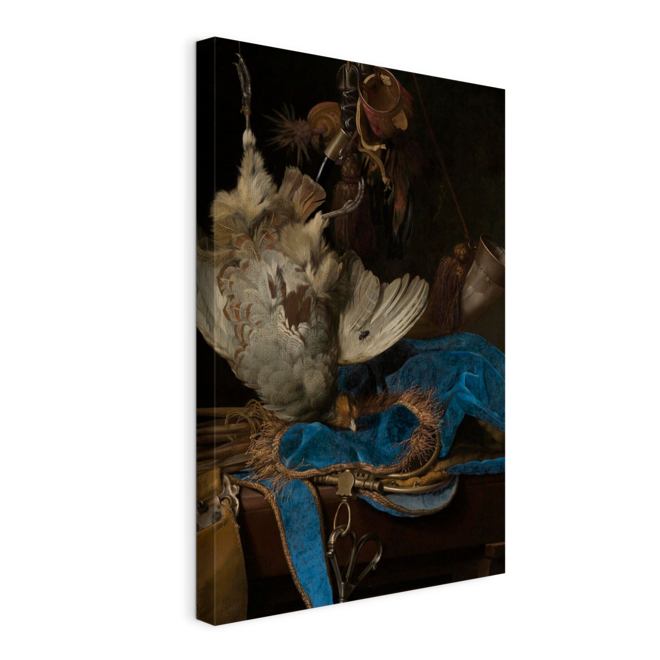 Obraz na plátně Willem van Aelst – Mrtvá příroda s loveckými potřebami