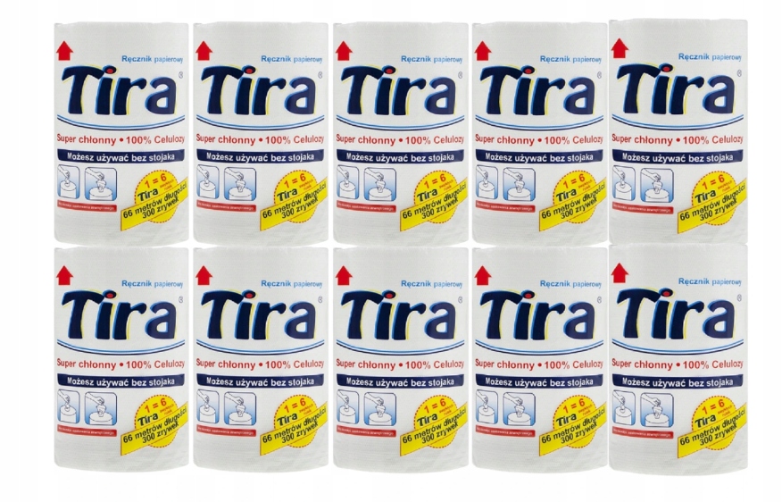 

Tira Ręcznik Papierowy Chłonny 300 Listków x 10 Sz