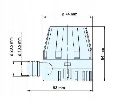 POMPA DO WODY JACHTOWA / ZĘZOWA - TMC 12V 450GPH Marka TMC