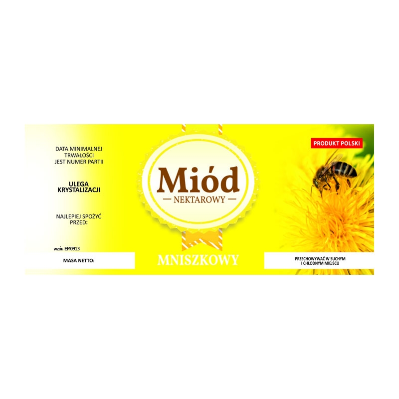 

Etykieta na miód Mniszkowy EM0913D duże