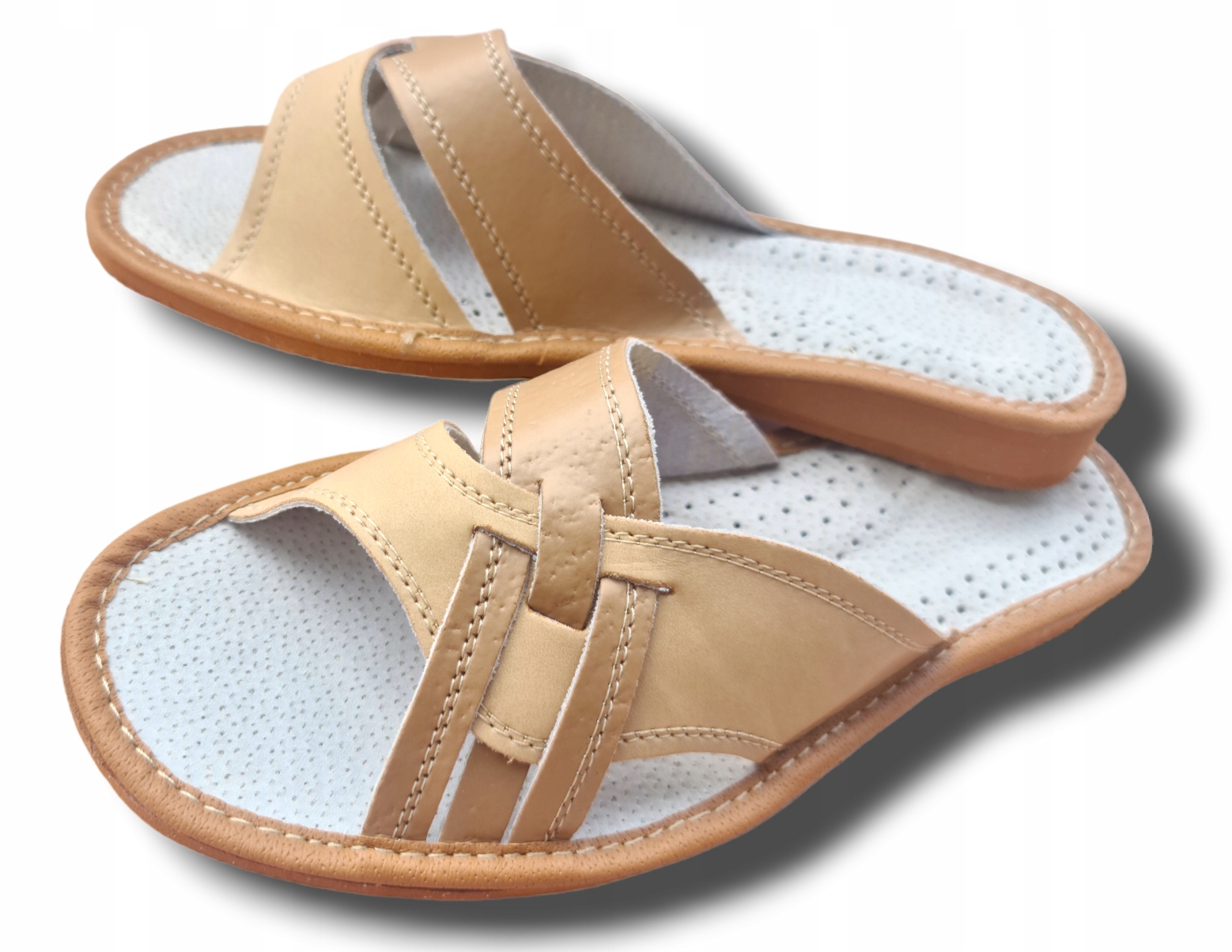 Pantofle Klapki Damskie Skórzane Rozmiar 36 Wsuwane Rozmiary 36-41 Kod producenta 3633