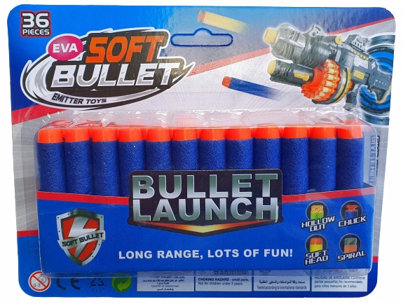 36 STRZAŁEK DO WYRZUTNI NERF N-STRIKE ELITE NABOJE Rodzaj pistolety