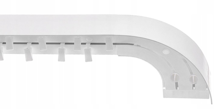 

Karnisz II-torowy 190cm Szyna Pcv osłona biała łuk