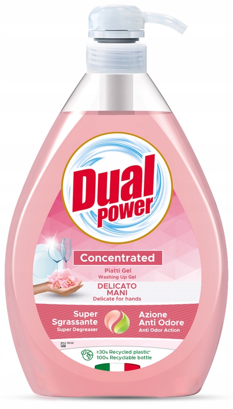 

Dual Power 1L Delikatny płyn mycia naczyń Włoski