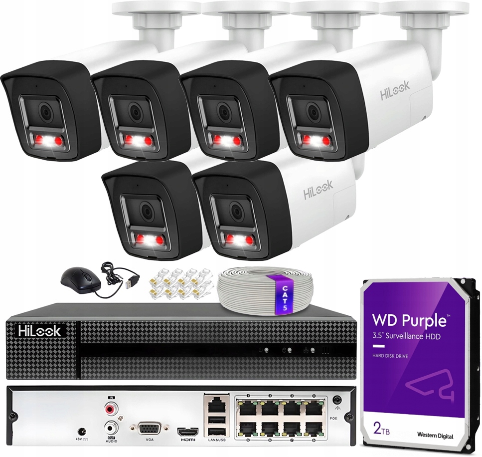 Externé monitorovanie 8Mpx 6 Kamer 4K IPC-B180HA-LUF/SL od Hikvision Disk 2