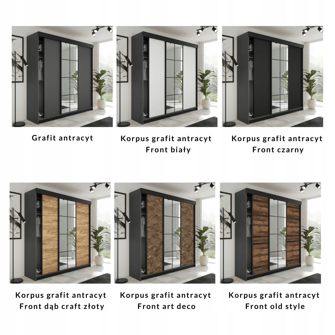 Szafa przesuwna z lustrami FARO - 200 Kolor mebla inny kolor