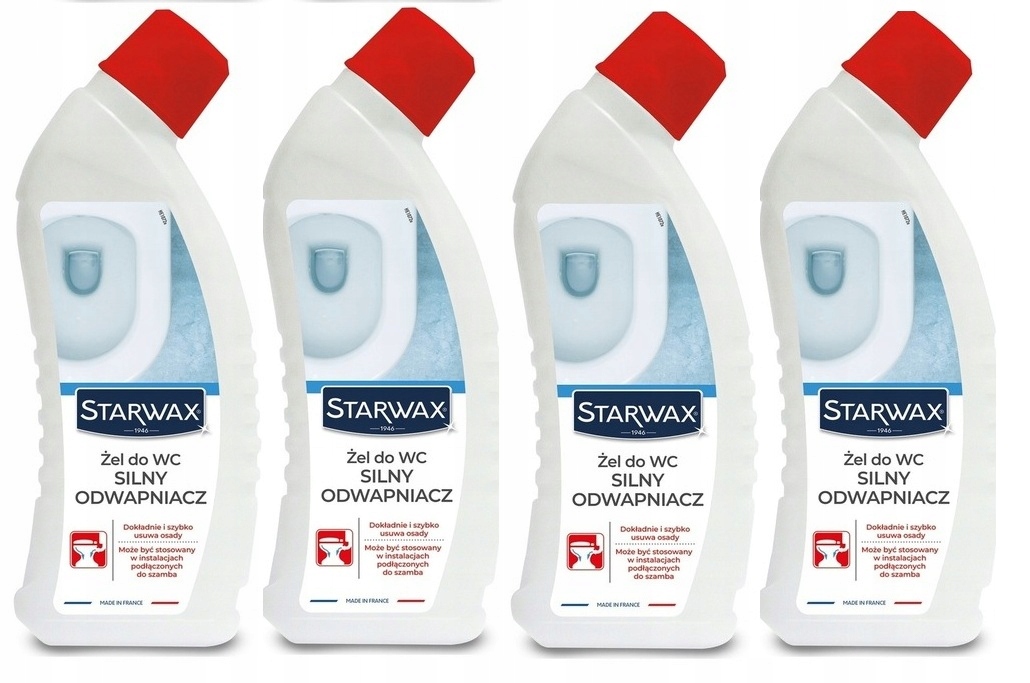 4xSTARWAX Gel Na Wc Silný Odvápňovač 750ML