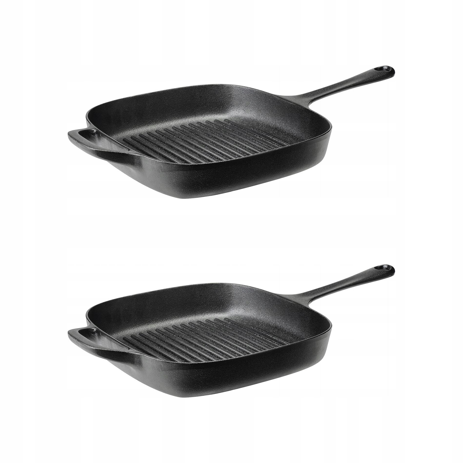 2 szt. Vardagen Patelnia grill. żeliwo 28x28 cm