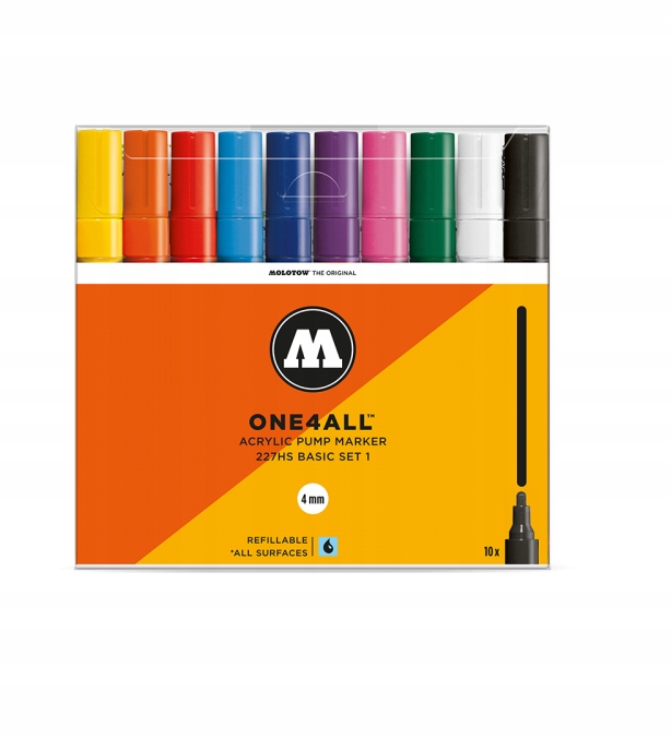One4All 227HS Basic 10 Set 1 popisovačů Molotow