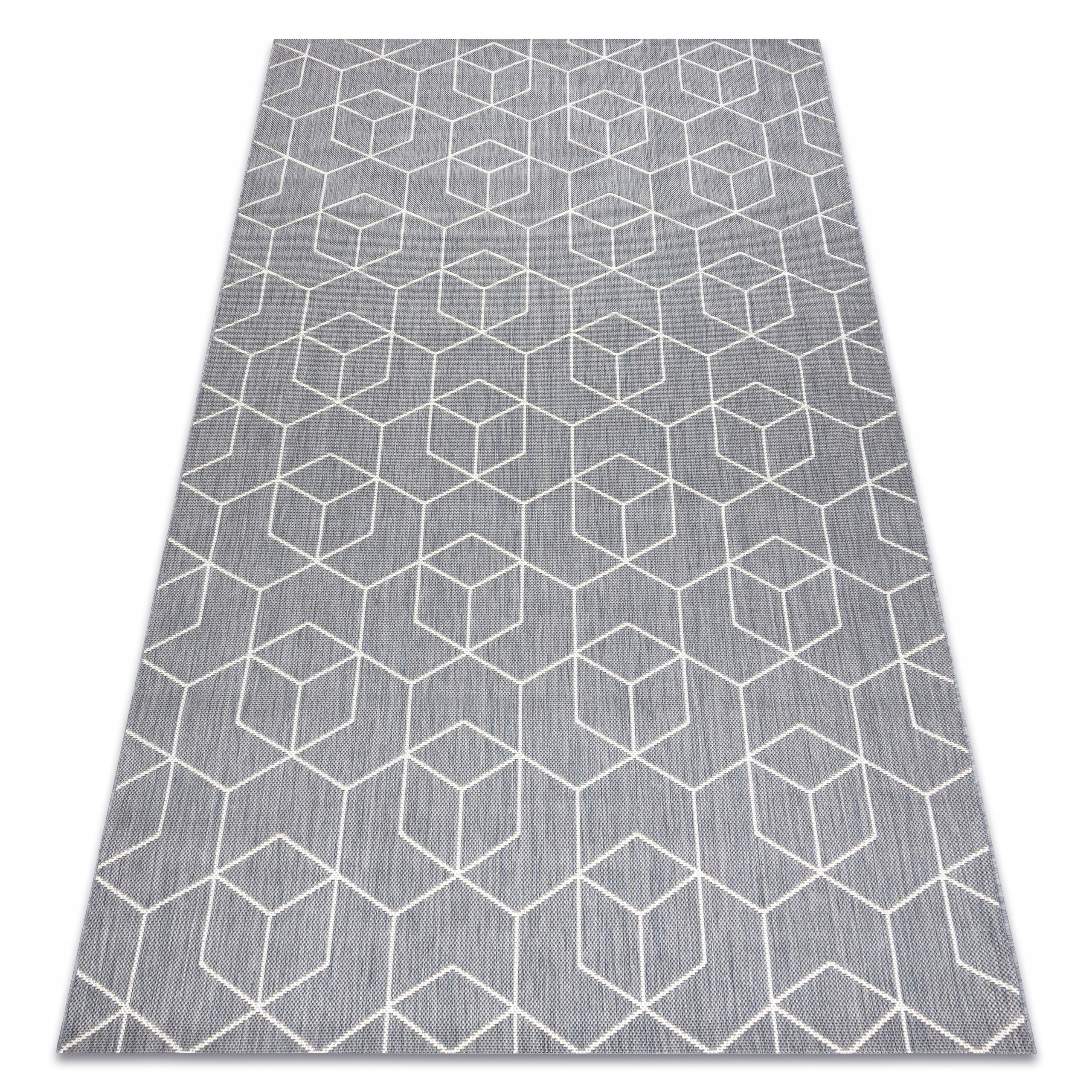Dywany Łuszczów Sznurkowy 80x150 Kostki 3D #B598