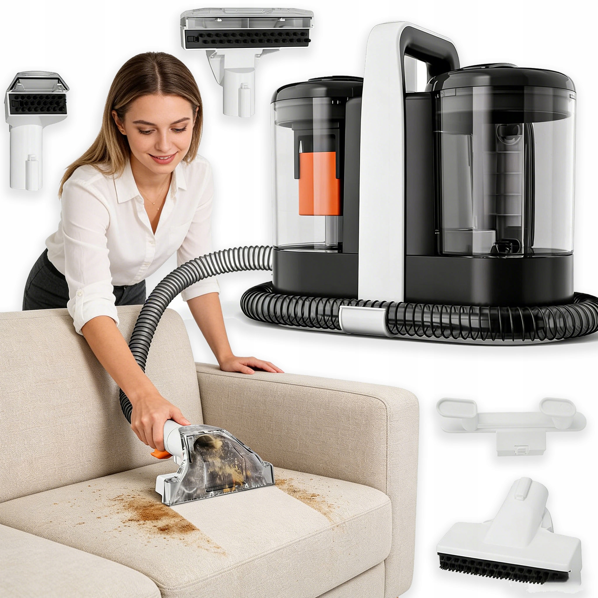 Vysavač Pro Mokré A Suché Praní Silný Pro Rohy Matracových Gaučů Silný