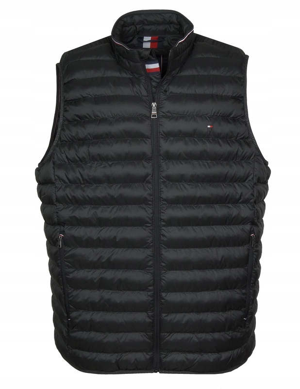 Tommy Hilfiger bunda bez rukávů, prošívaný, černý, 5XLT