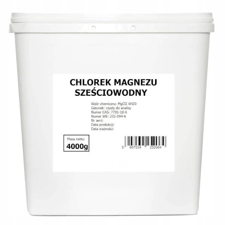 Chlorek Magnezu sześciowodny Czda 4kg Czysty do analizy