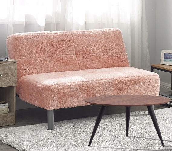 Drewniany okrągły szeroki stolik kawowy dąb LOFT Kolekcja DĄB CIEMNY