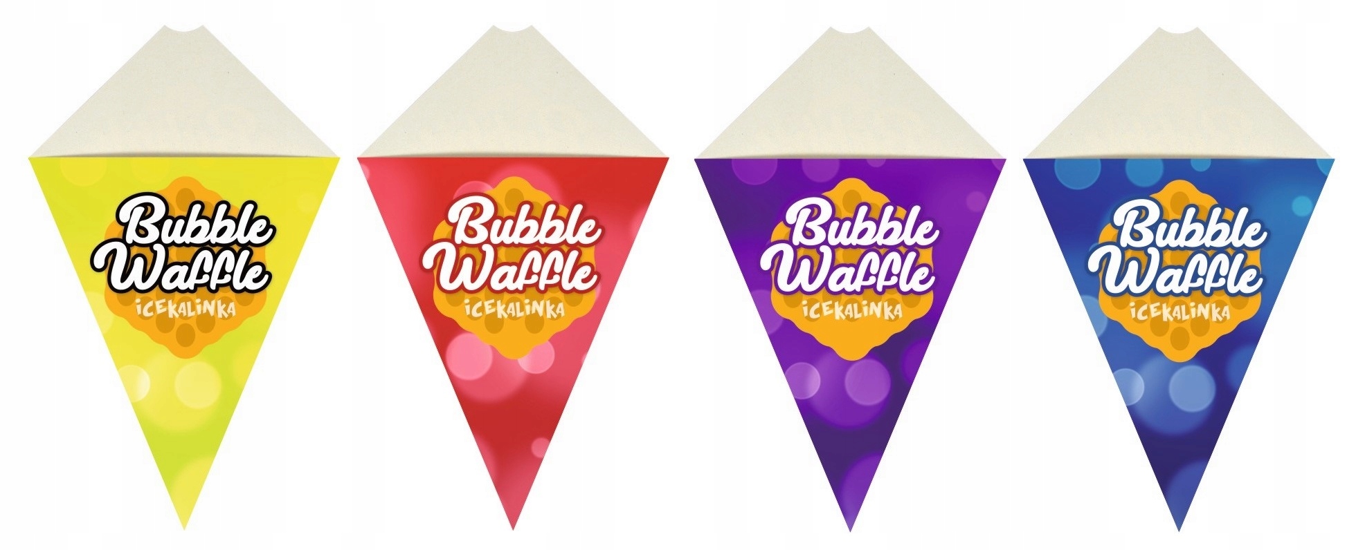 Rożki na gofry bąbelkowe Bubble Waffle 600szt. Marka IceKalinka
