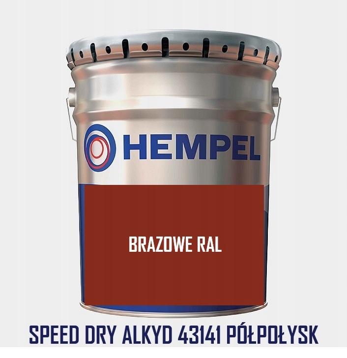 Szybkoschnąca Farba Alkidowa Hempel Speed Dry 43141 Półpołysk Brązowa 5L