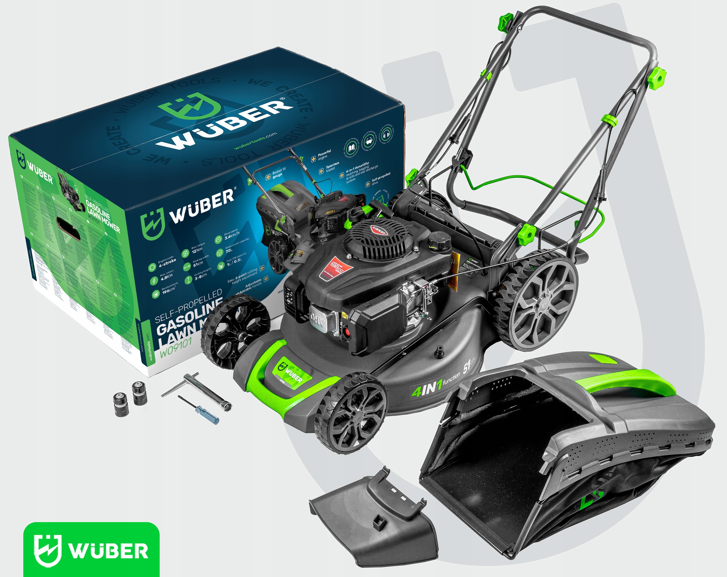 KOSIARKA SPALINOWA DO TRAWY Z NAPĘDEM MOCNA SILNIK LONCIN NAPĘD WUBER +OLEJ Marka Wuber