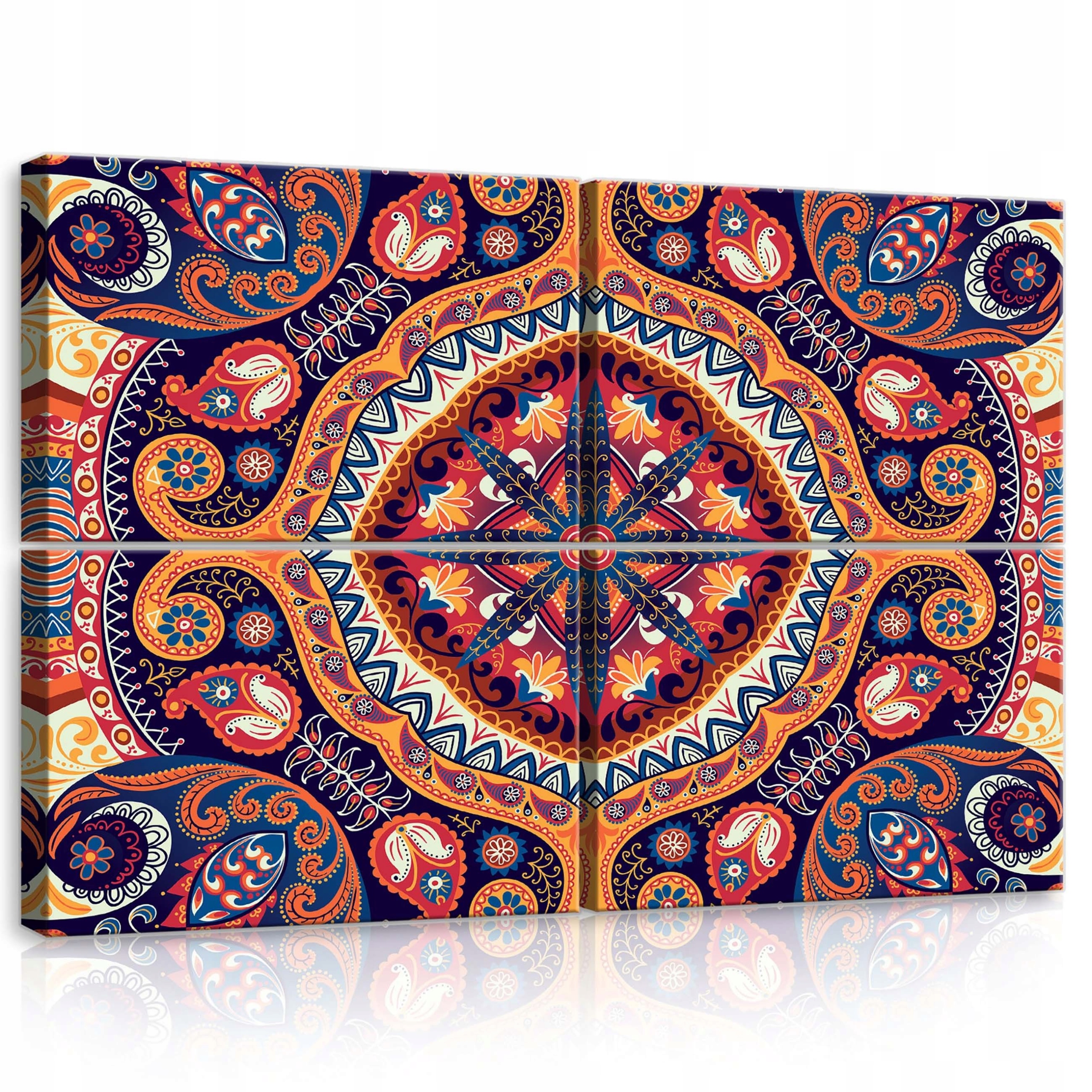 Obraz 120x80 Mandala, polyptych, etnický vzor, ornament, jasné farby