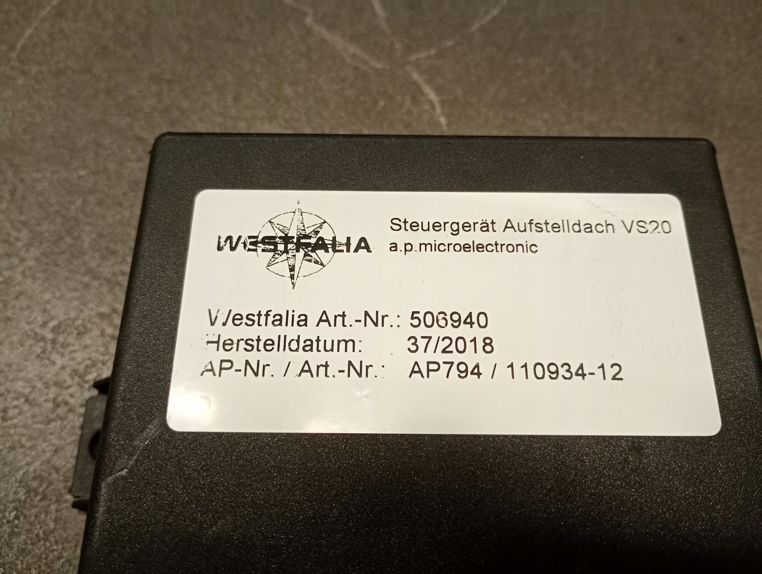 506940 11093412 09037901 westfalia jednostka sterujaca vs20 Marka Westfalia