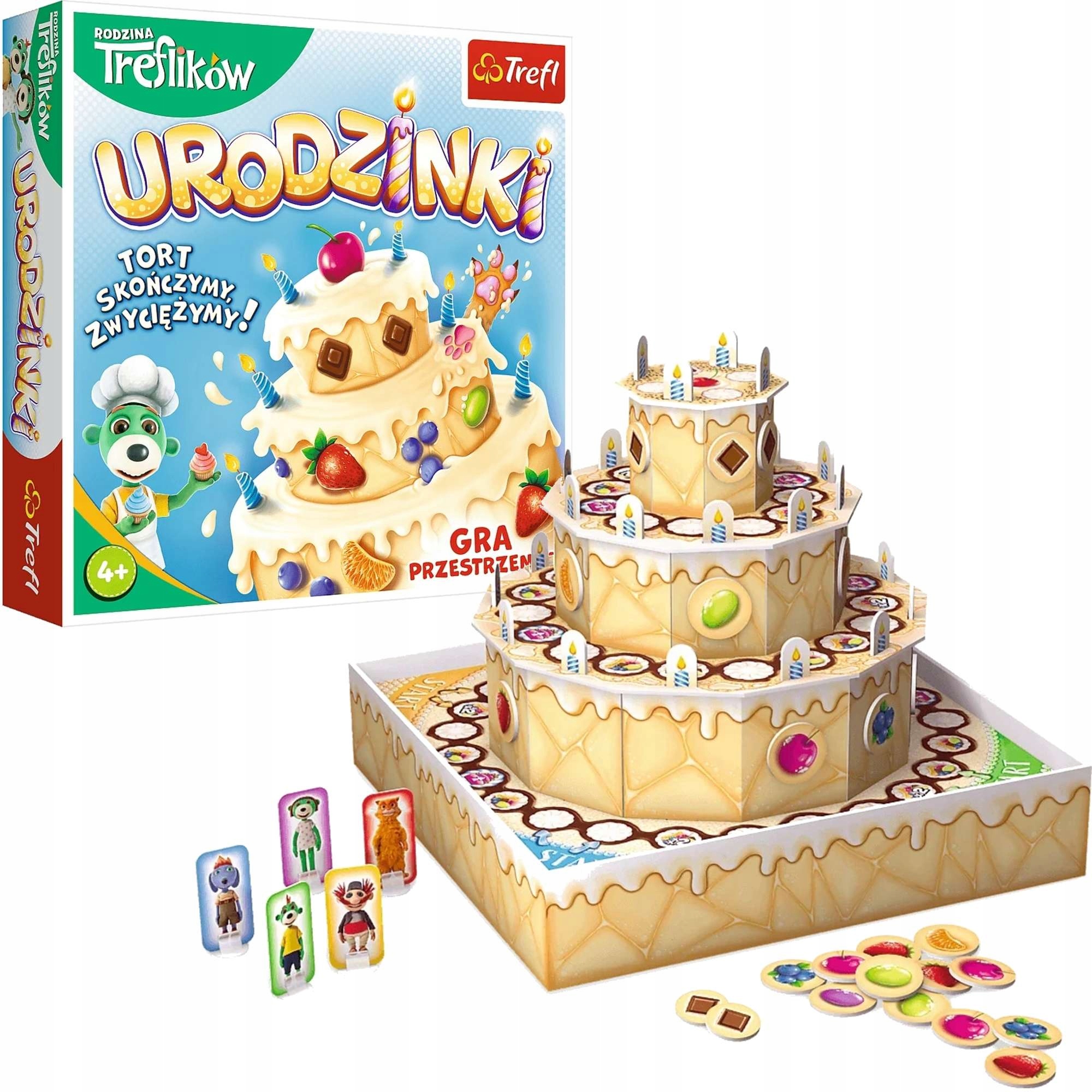 

Rodzina Treflików Tort 3D Urodziny Gra Rodzinna