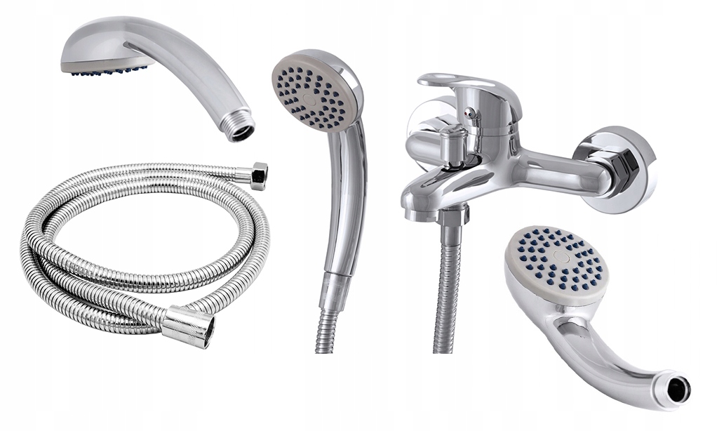 Stěnová vanová baterie se sprchou sprchová hlavice s hadicí Alfa