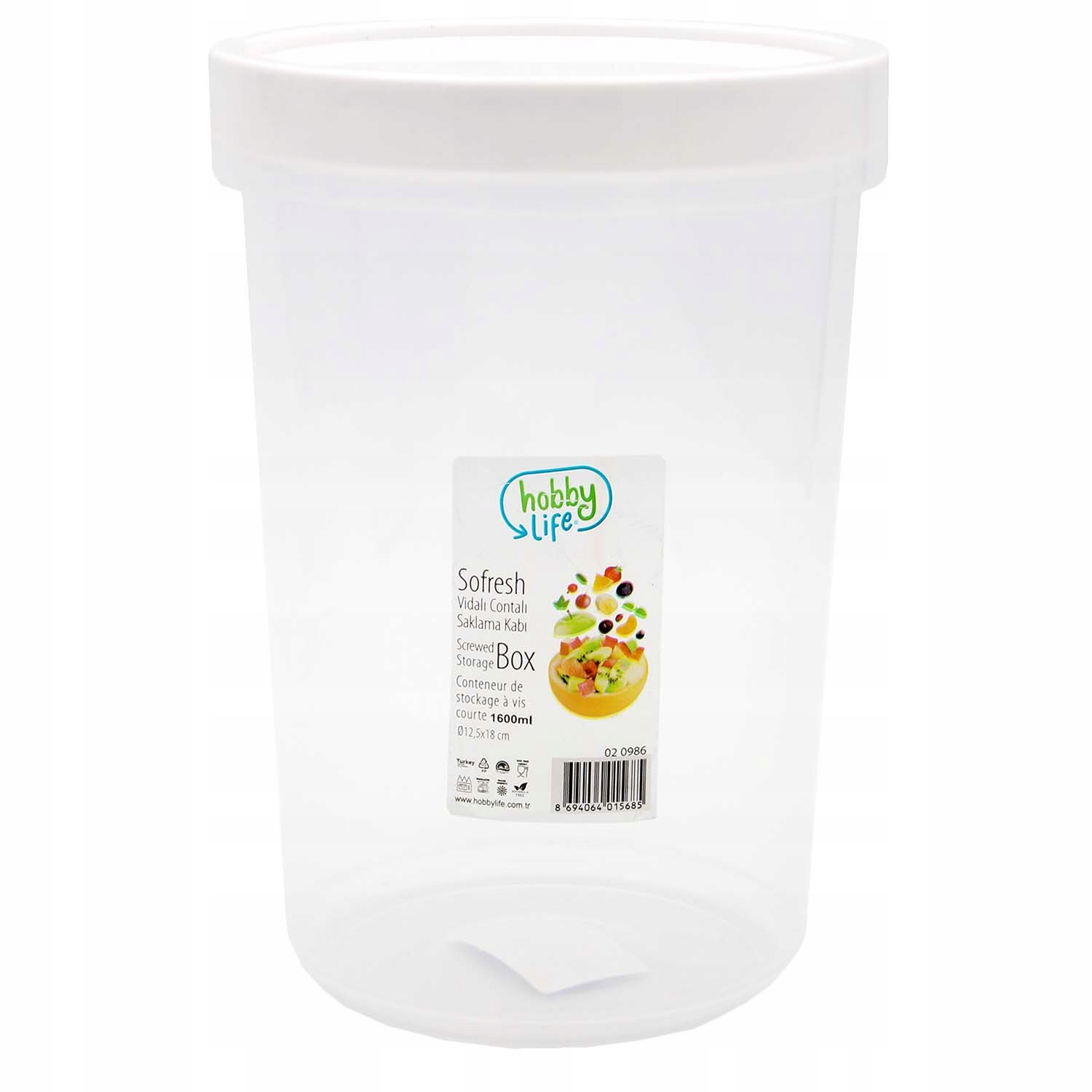 

Pojemnik Zakręcany na zupę jogurt okrągły 1,6L