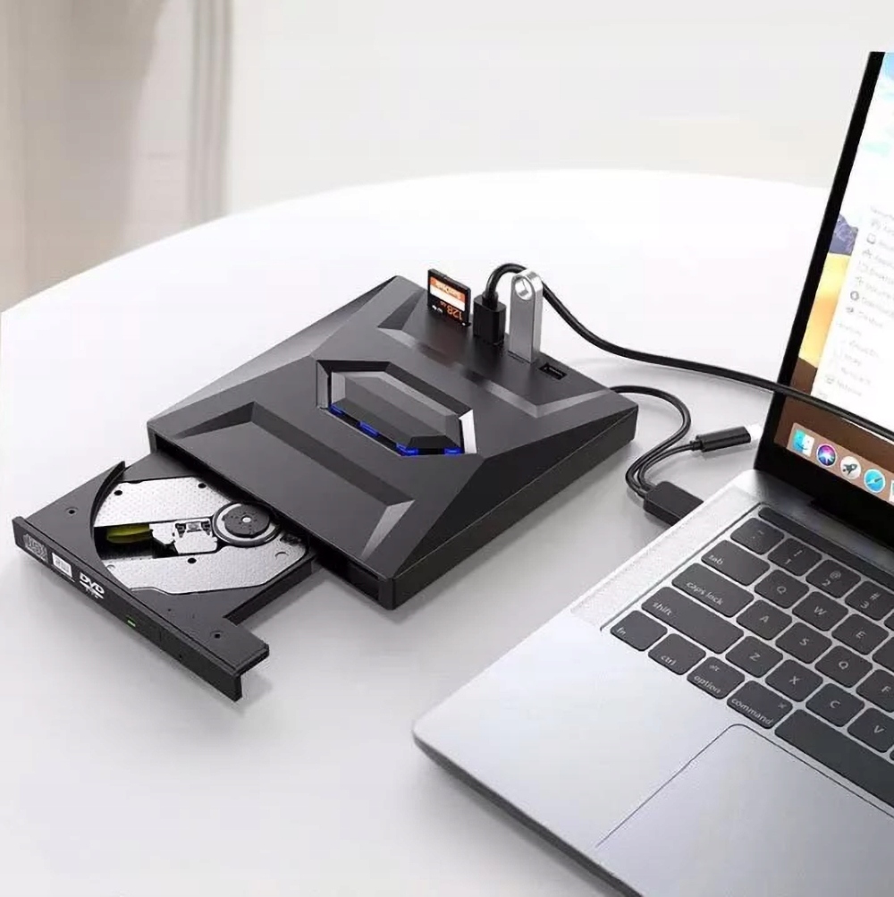 Zewnętrzna Nagrywarka Napęd CD/DVD Rw 5w1 Usb 3.0 z Czytnikiem Kart Sd/tf