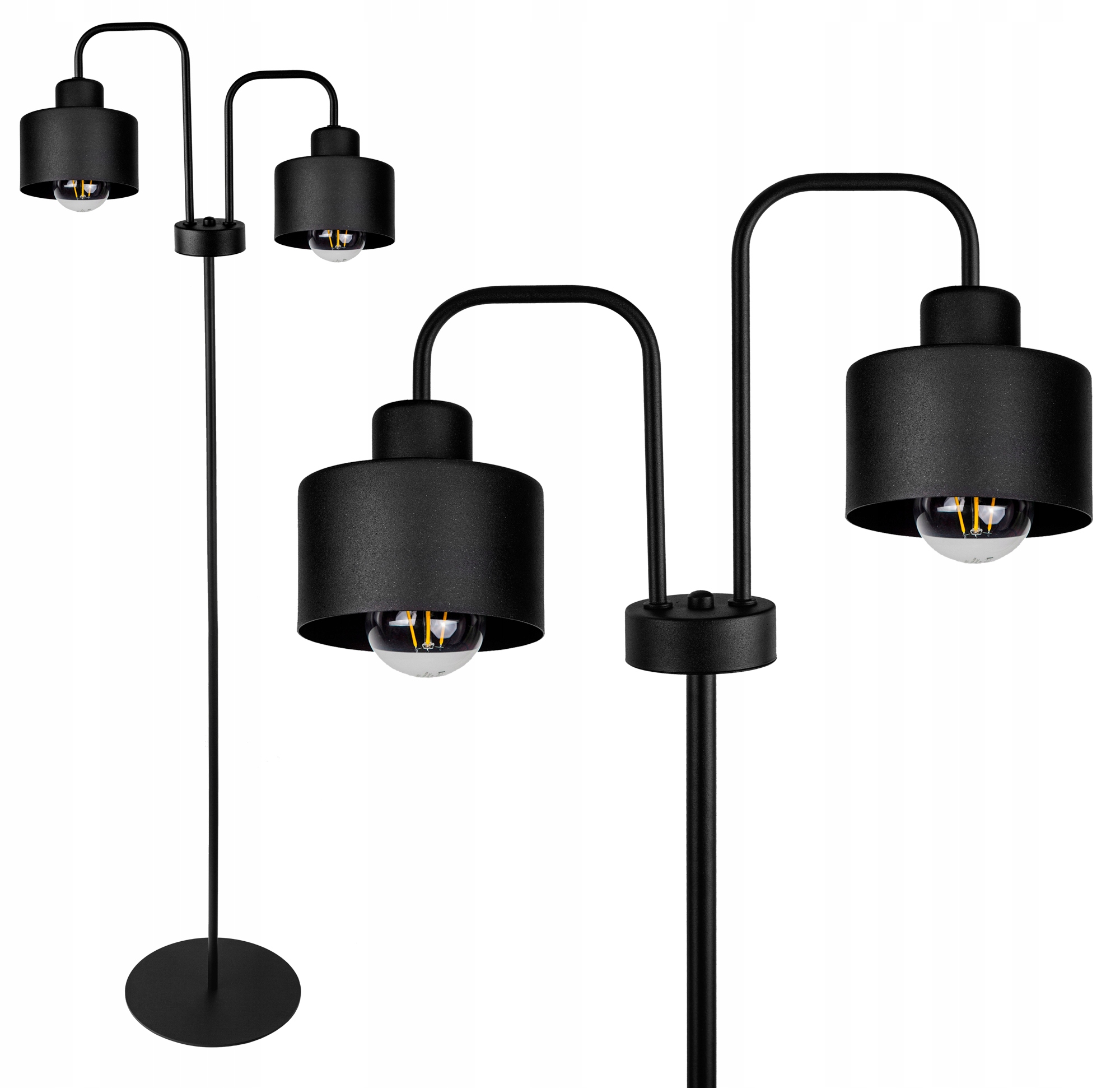 

Modna Lampa Stojąca Podłogowa Loft Edison Podwójna