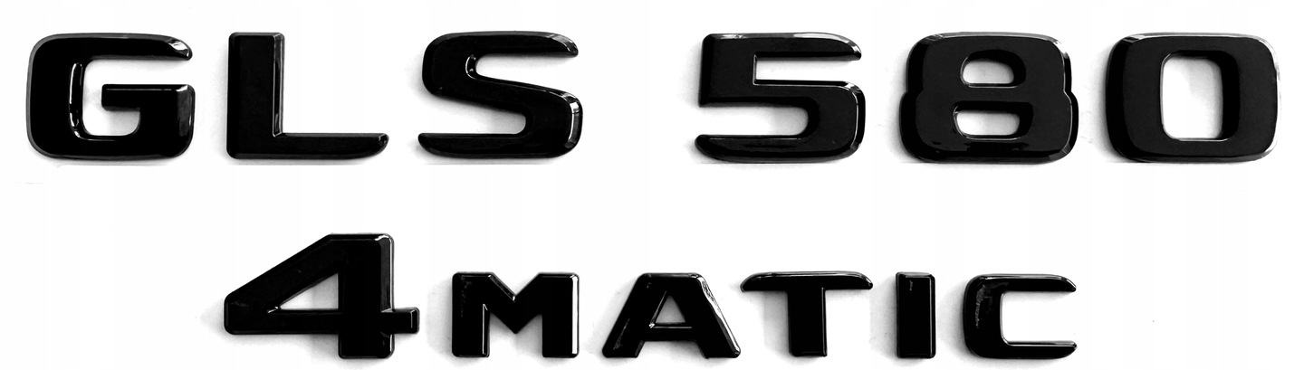 Mercedes Gls 580 4MATIC emblém znak logo, čierne