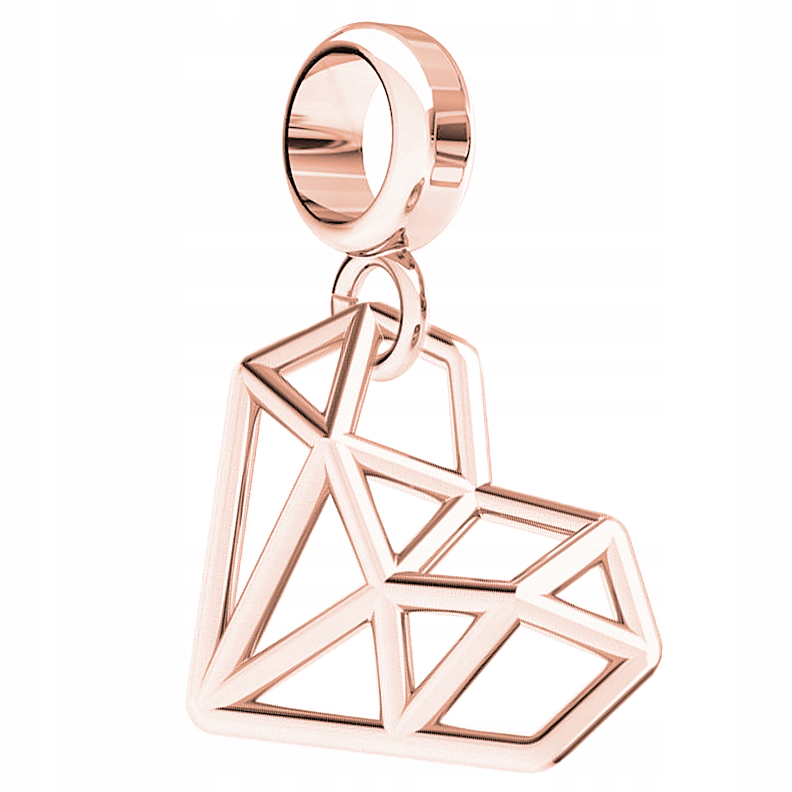 Charms Pozlacený s ažurovým srdcem Srdce ažurové Stříbro 925