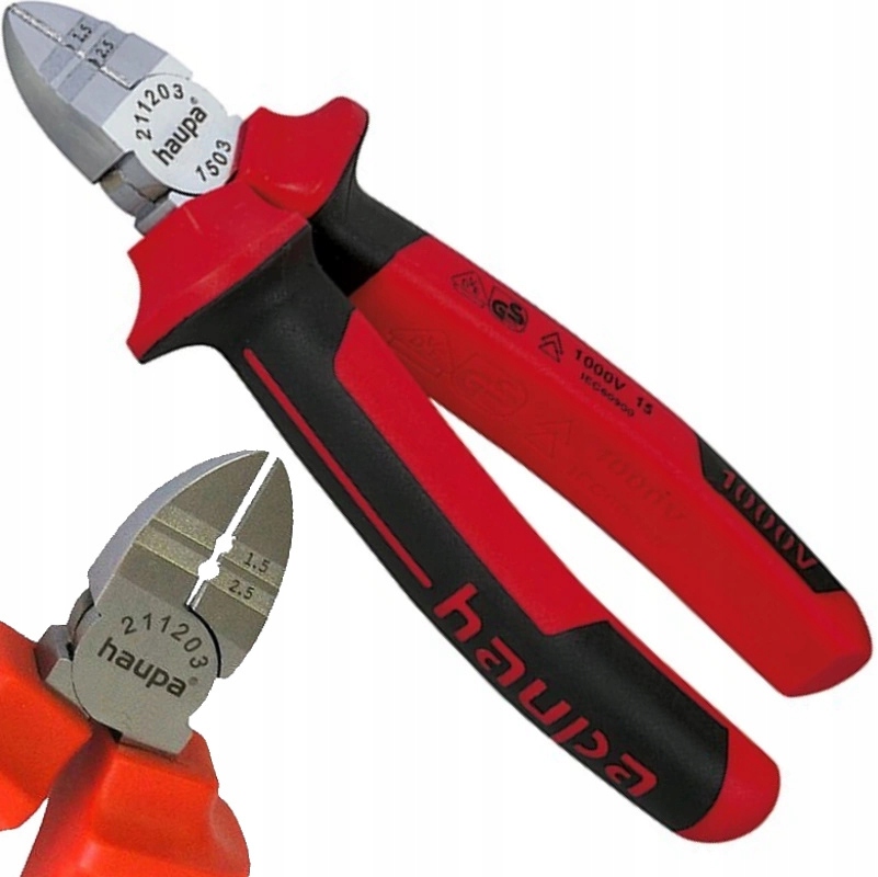 Boční řezačka Izolovaná Funkce odizolování 1,5-2,5 mm 170 mm 1000 V Haupa