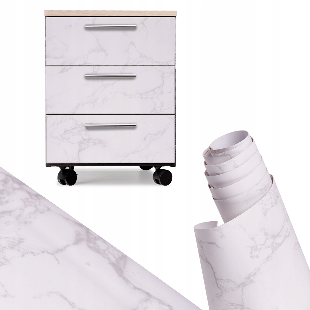 Samolepiaca fólia na tapety biela mramor magnólia 1,22x50 m