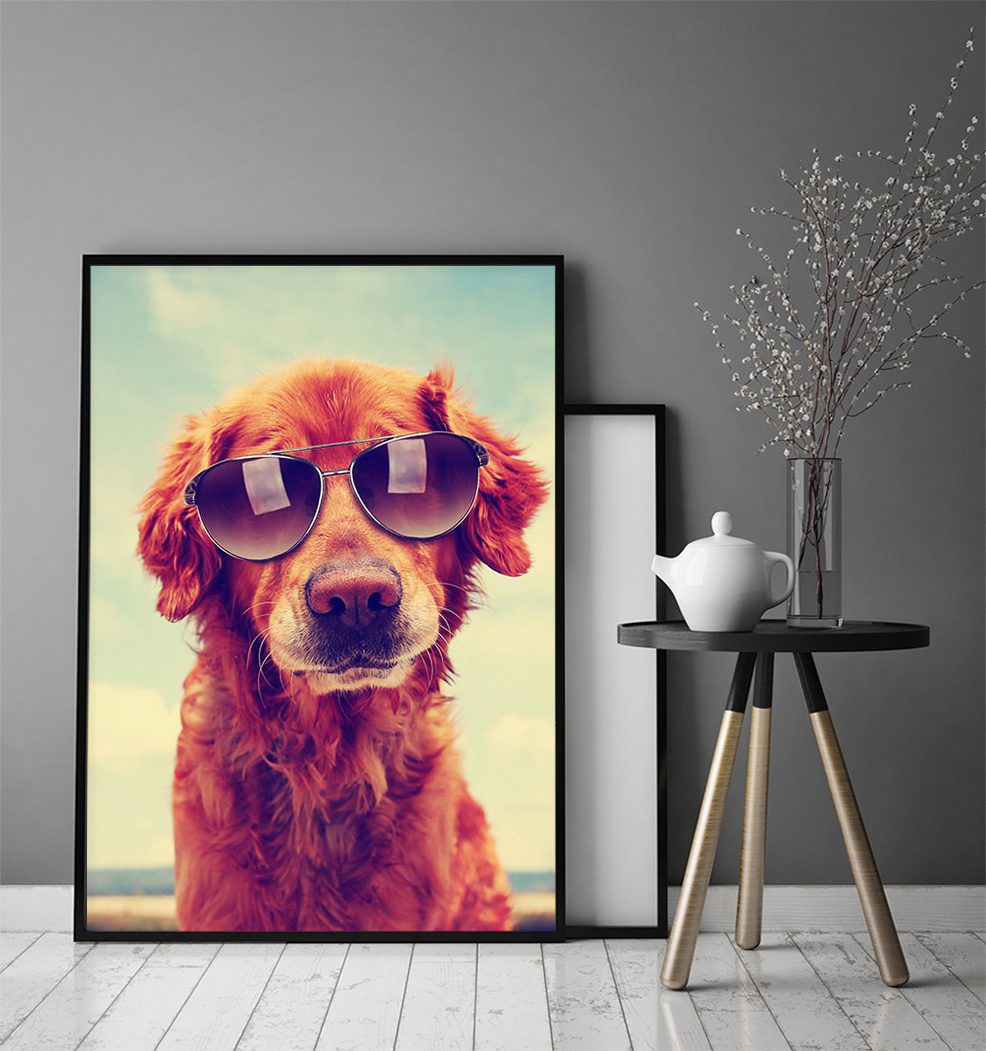 OBRAZ PLAKAT W RAMIE 33x43 cm Pies P1743 Rodzaj w ramie