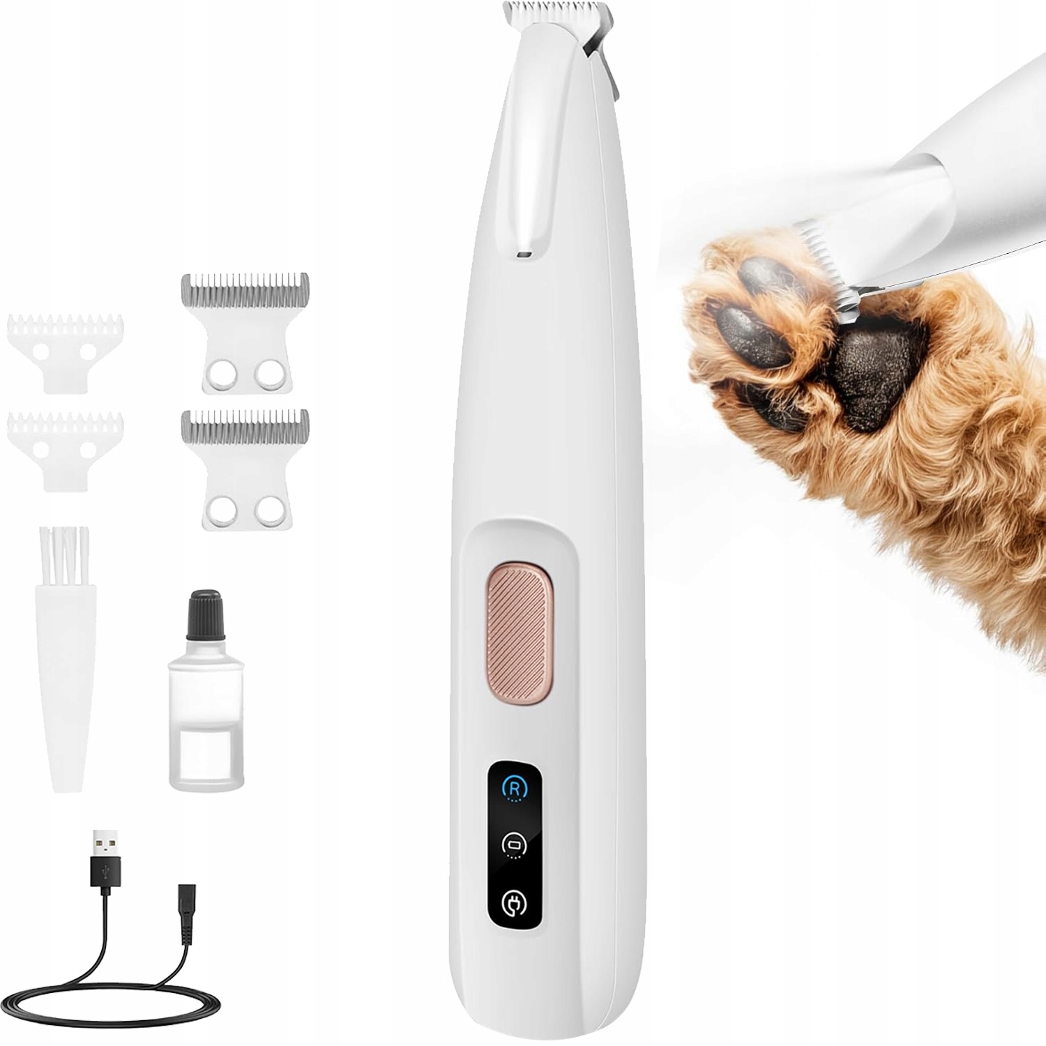 Levně Zastřihovač pro psy s Led bezdrátovým zastřihovačem srsti pro kočky