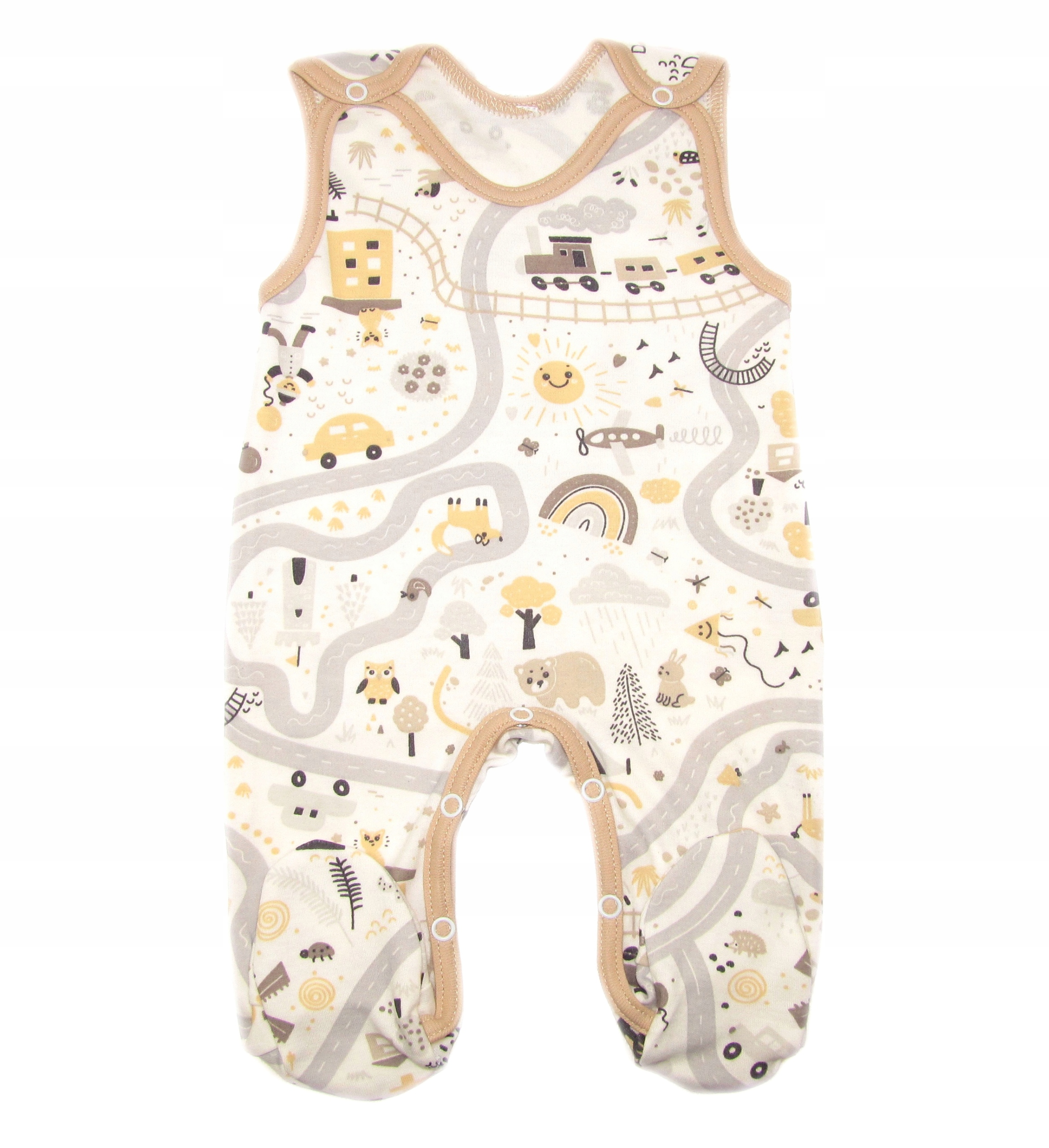 ŚPIOCHY NIEMOWLĘCE ŚPIOSZKI BAWEŁNIANE r.74 /82/ Rękaw bez rękawów