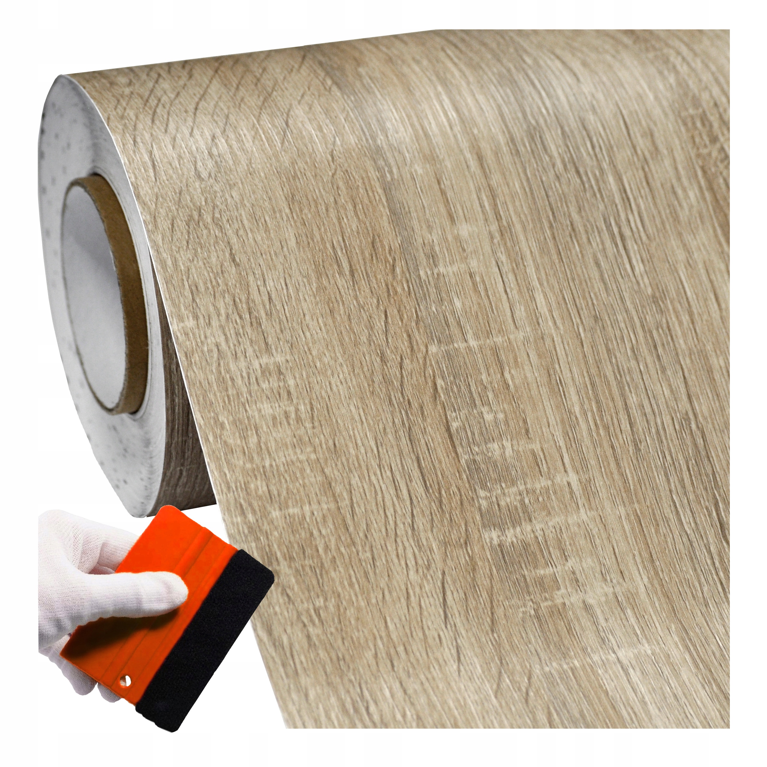 Nábytková dýha Samolepicí 60 x 400 cm Dveře Pracovní deska Silná struktura Dřevo