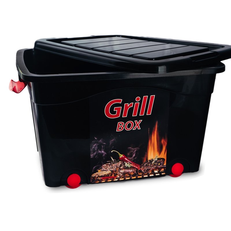 

Pojemnik pudło skrzynia (grill) z pokrywą 40L