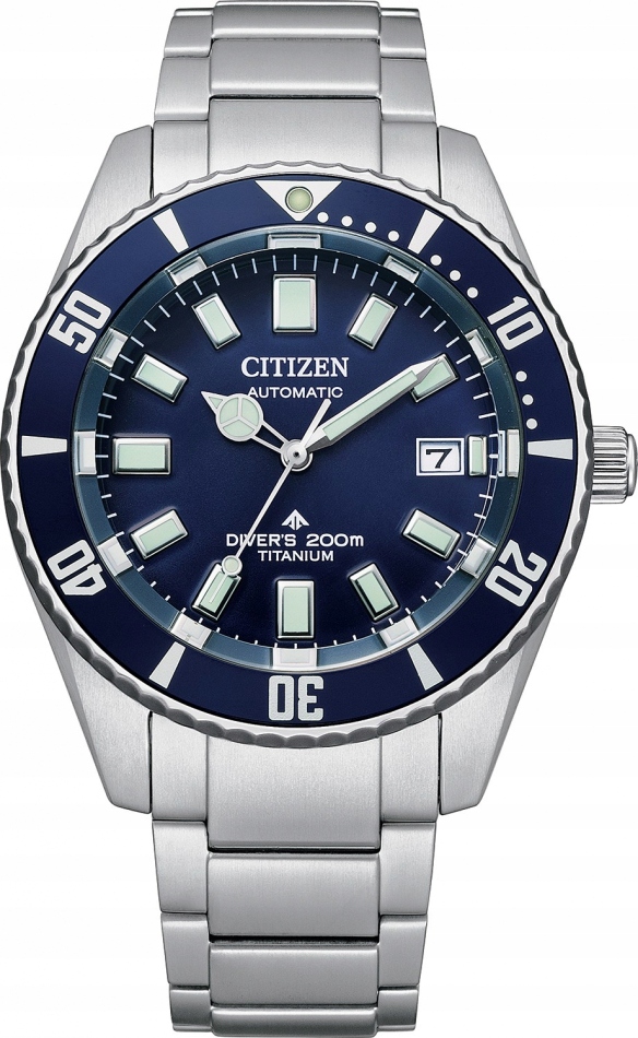 Zestaw męski Citizen NB6021-68L granatowy klasyczny do nurkowania